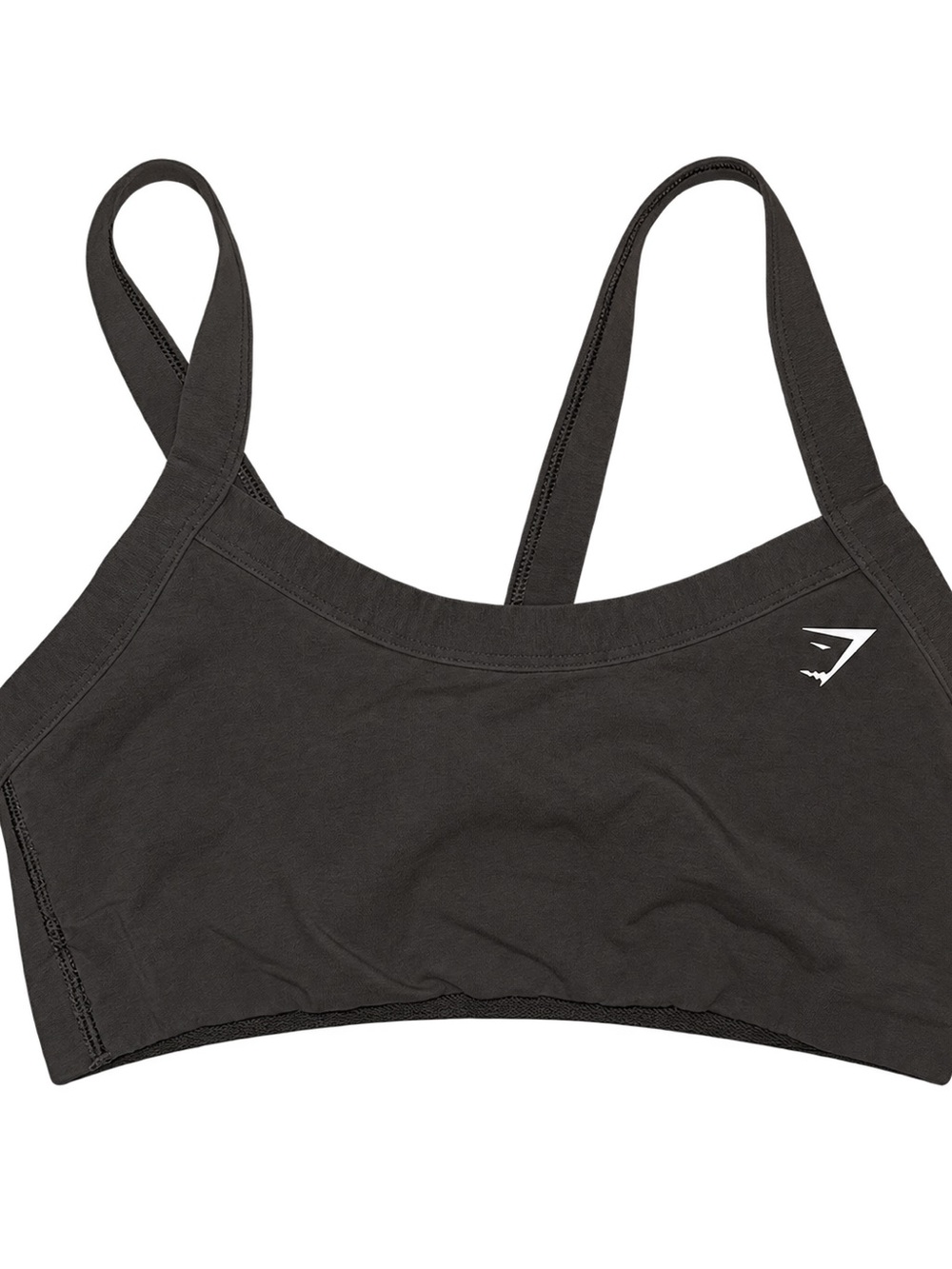 Gymshark Black Minimal-Logo Strappy Sports Bra